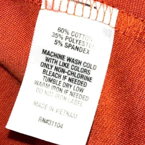 Kim Rogers shirt orange, plus sized,flared 3/4 sleeve, exposed zip back closure - Picture 9 of 9